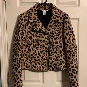 WHBM Leopard Print Jacket/Blazer